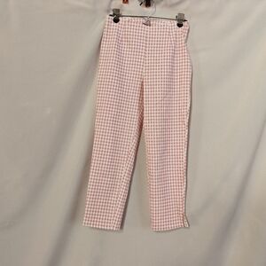 Moda International Pink Checkered Ankle Pants